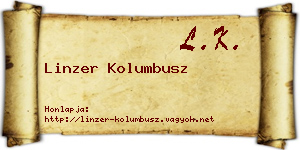 Linzer Kolumbusz névjegykártya